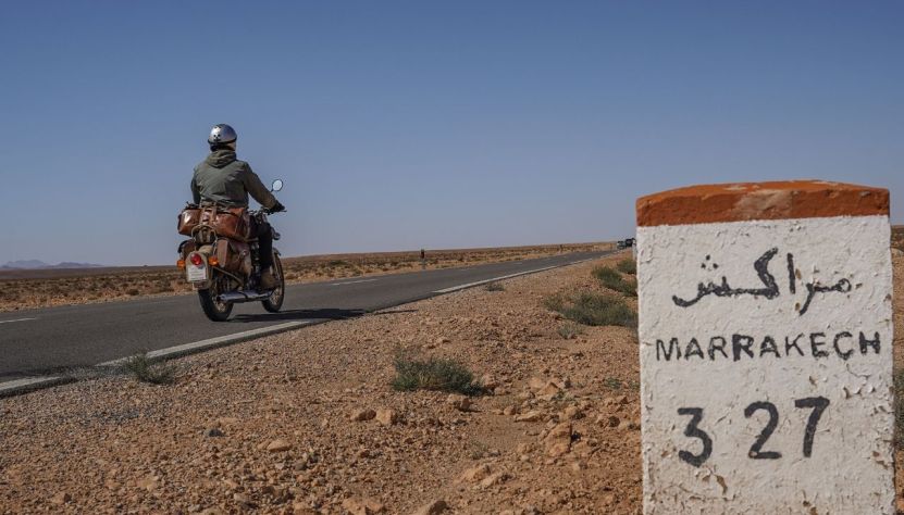 L’Atlas au guidon d’une Royal Enfield