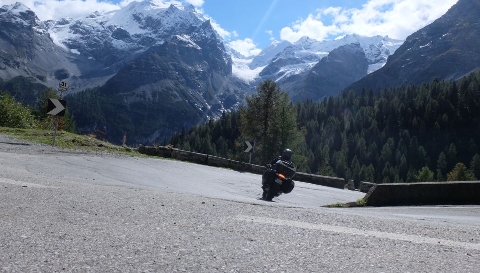 The legendary roads of the Alps by motorcycle