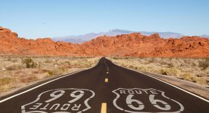Die große amerikanische Diagonale mit dem Motorrad