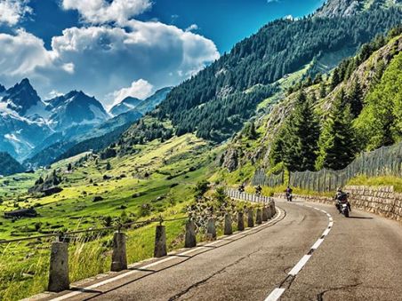 Product Motorcycling the Alps via the Great Lakes region. Image